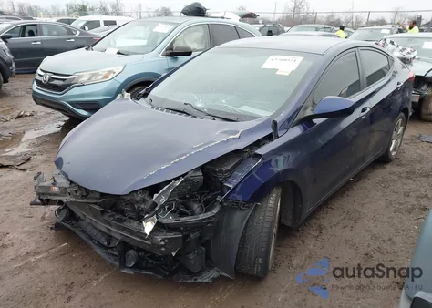 2013 Hyundai Elantra Gls z USA, uszkodzony, nr VIN 5NPDH4AE8DH384548